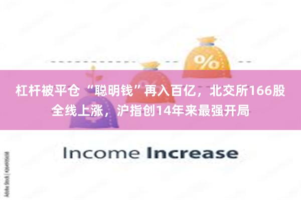 杠杆被平仓 “聪明钱”再入百亿，北交所166股全线上涨，沪指创14年来最强开局