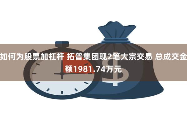 如何为股票加杠杆 拓普集团现2笔大宗交易 总成交金额1981.74万元