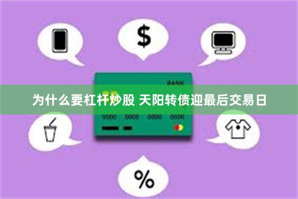 为什么要杠杆炒股 天阳转债迎最后交易日