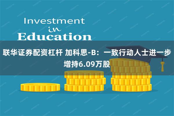 联华证券配资杠杆 加科思-B：一致行动人士进一步增持6.09万股