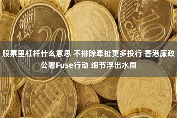 股票里杠杆什么意思 不排除牵扯更多投行 香港廉政公署Fuse行动 细节浮出水面