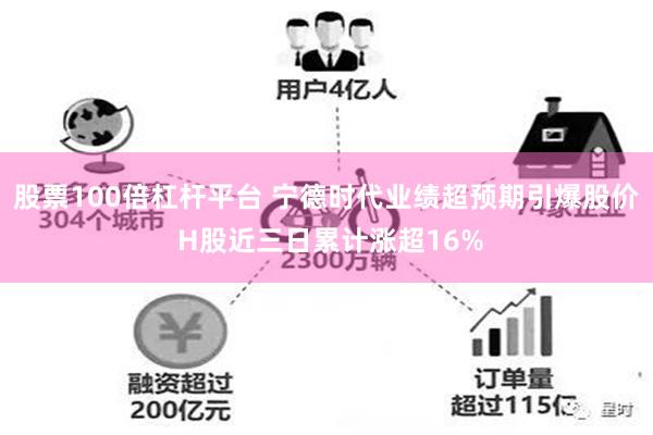 股票100倍杠杆平台 宁德时代业绩超预期引爆股价 H股近三日累计涨超16%