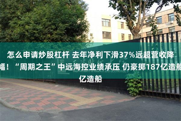 怎么申请炒股杠杆 去年净利下滑37%远超营收降幅！“周期之王”中远海控业绩承压 仍豪掷187亿造船