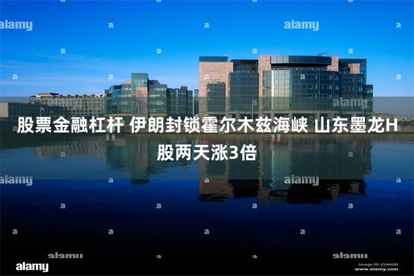 股票金融杠杆 伊朗封锁霍尔木兹海峡 山东墨龙H股两天涨3倍