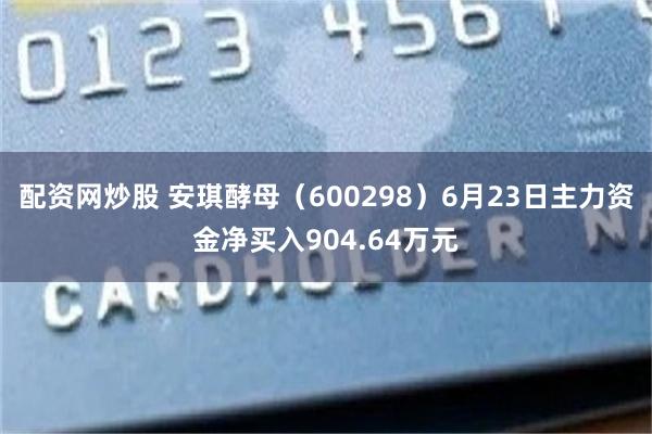 配资网炒股 安琪酵母（600298）6月23日主力资金净买入904.64万元