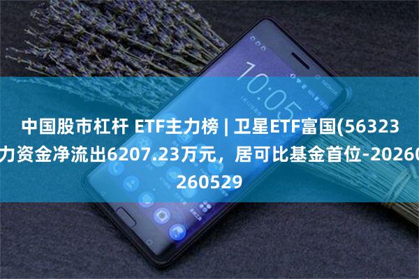 中国股市杠杆 ETF主力榜 | 卫星ETF富国(563230)主力资金净流出6207.23万元，居可比基金首位-20260529