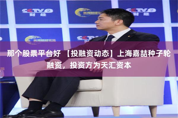 那个股票平台好 【投融资动态】上海嘉喆种子轮融资，投资方为天汇资本
