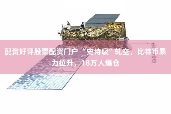配资好评股票配资门户 “史诗级”轧空，比特币暴力拉升，18万人爆仓