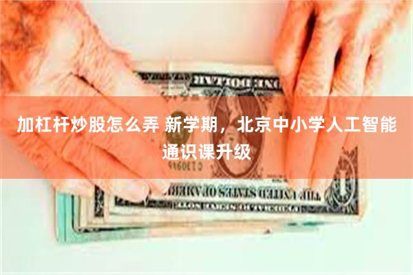加杠杆炒股怎么弄 新学期，北京中小学人工智能通识课升级