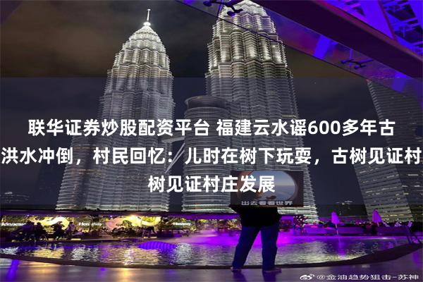 联华证券炒股配资平台 福建云水谣600多年古榕树被洪水冲倒，村民回忆：儿时在树下玩耍，古树见证村庄发展