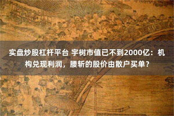 实盘炒股杠杆平台 宇树市值已不到2000亿：机构兑现利润，腰斩的股价由散户买单？