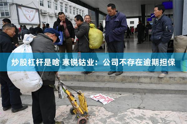 炒股杠杆是啥 寒锐钴业：公司不存在逾期担保